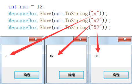 C# 16进制表示法